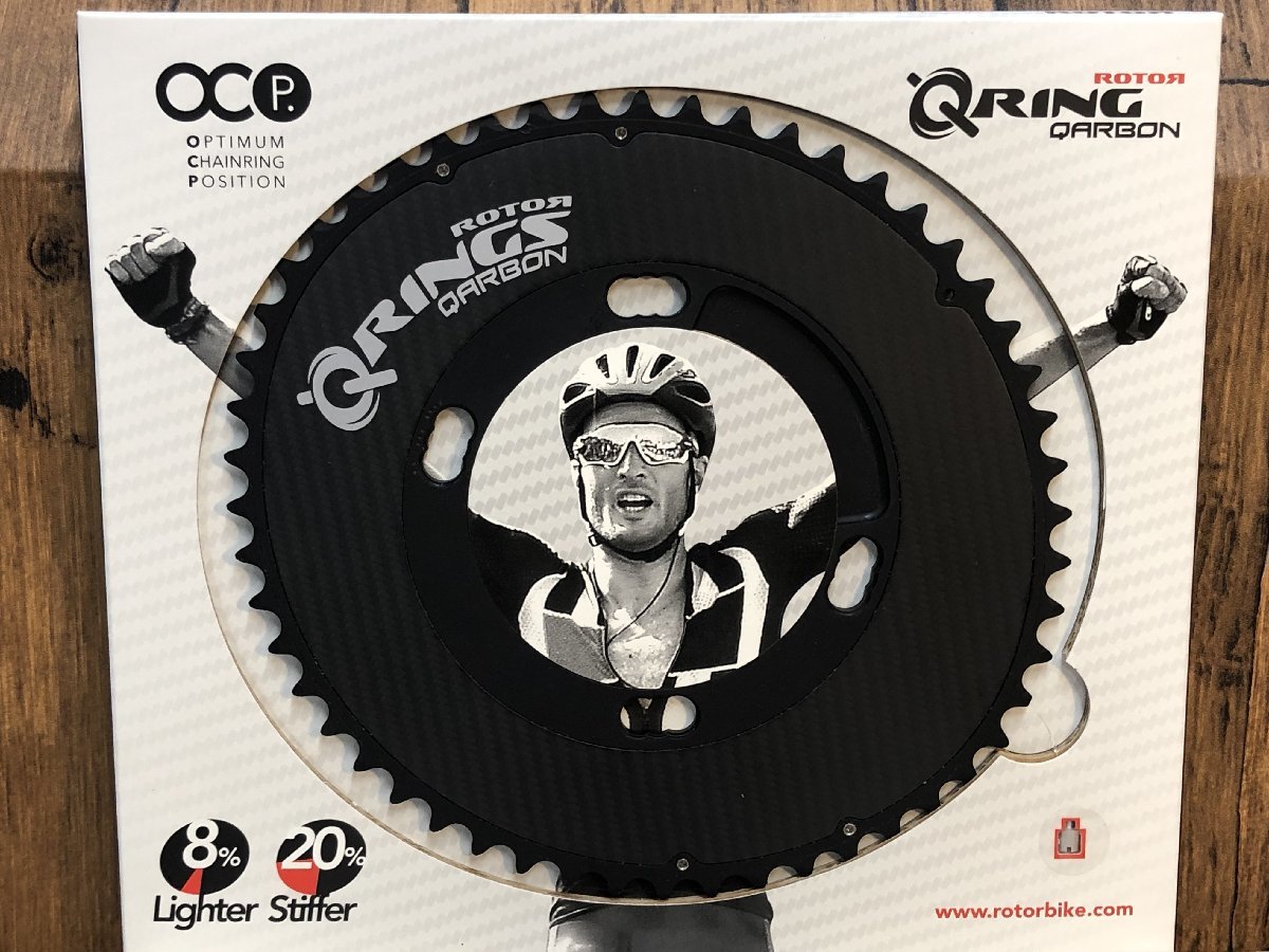FY390 ローター ROTOR QARBON Q-RING AERO 楕円チェーンリング PCD110 52T 4アーム シマノ9000系用