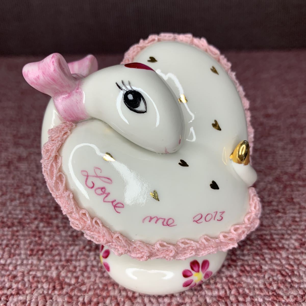 IRISH DRESDEN　アイリッシュドレスデン　LOVE ME 2013　ラブミー　フィギュリン　ヘビ　干支　置物　インテリア　