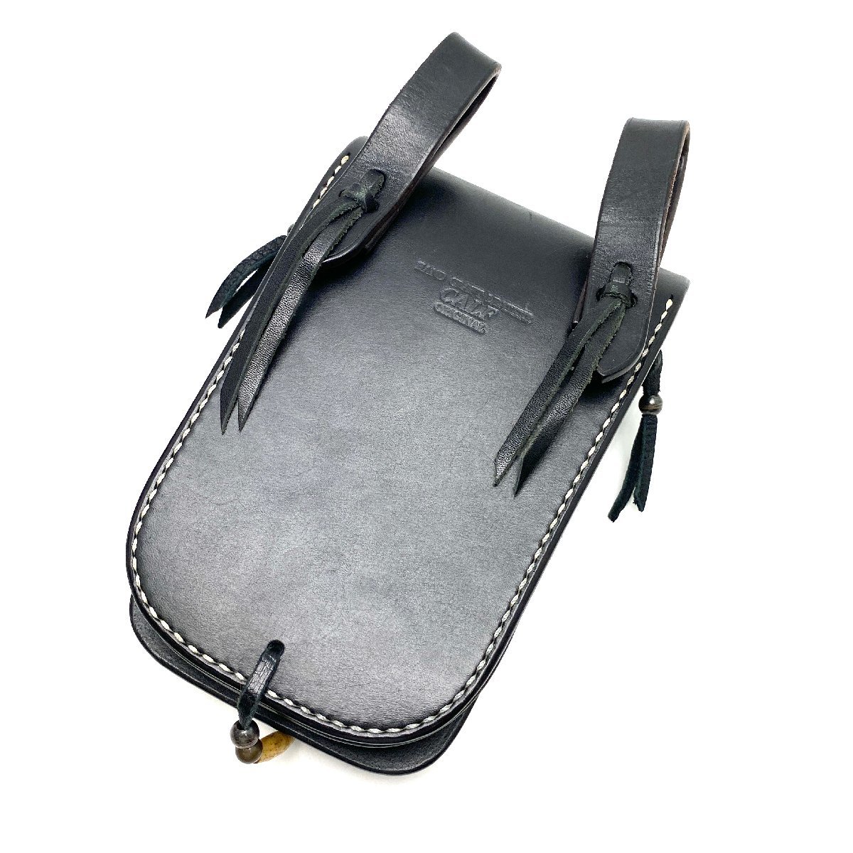 中古】ハンドクラフトレザー CALF オリジナル メディスンバッグ ベルト 
