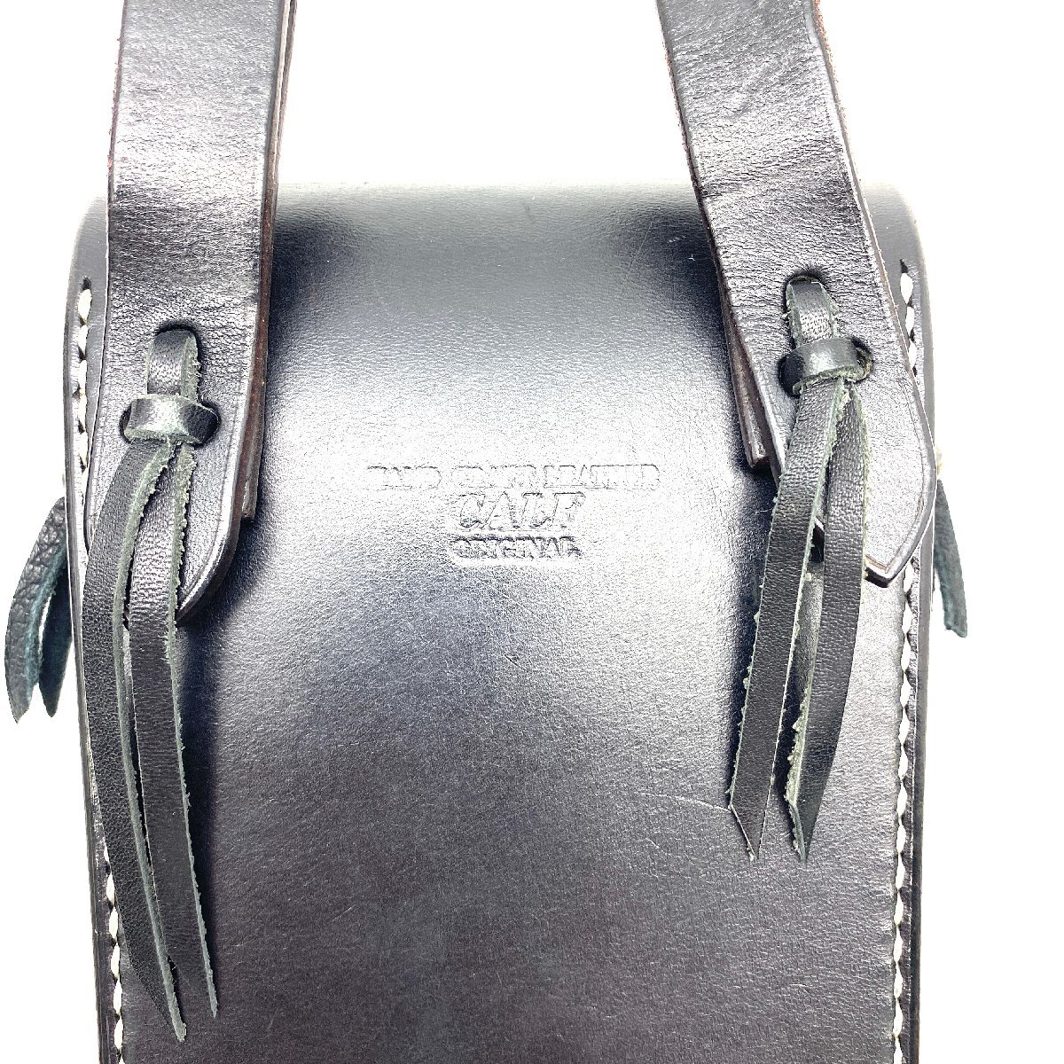 中古】ハンドクラフトレザー CALF オリジナル メディスンバッグ ベルト 