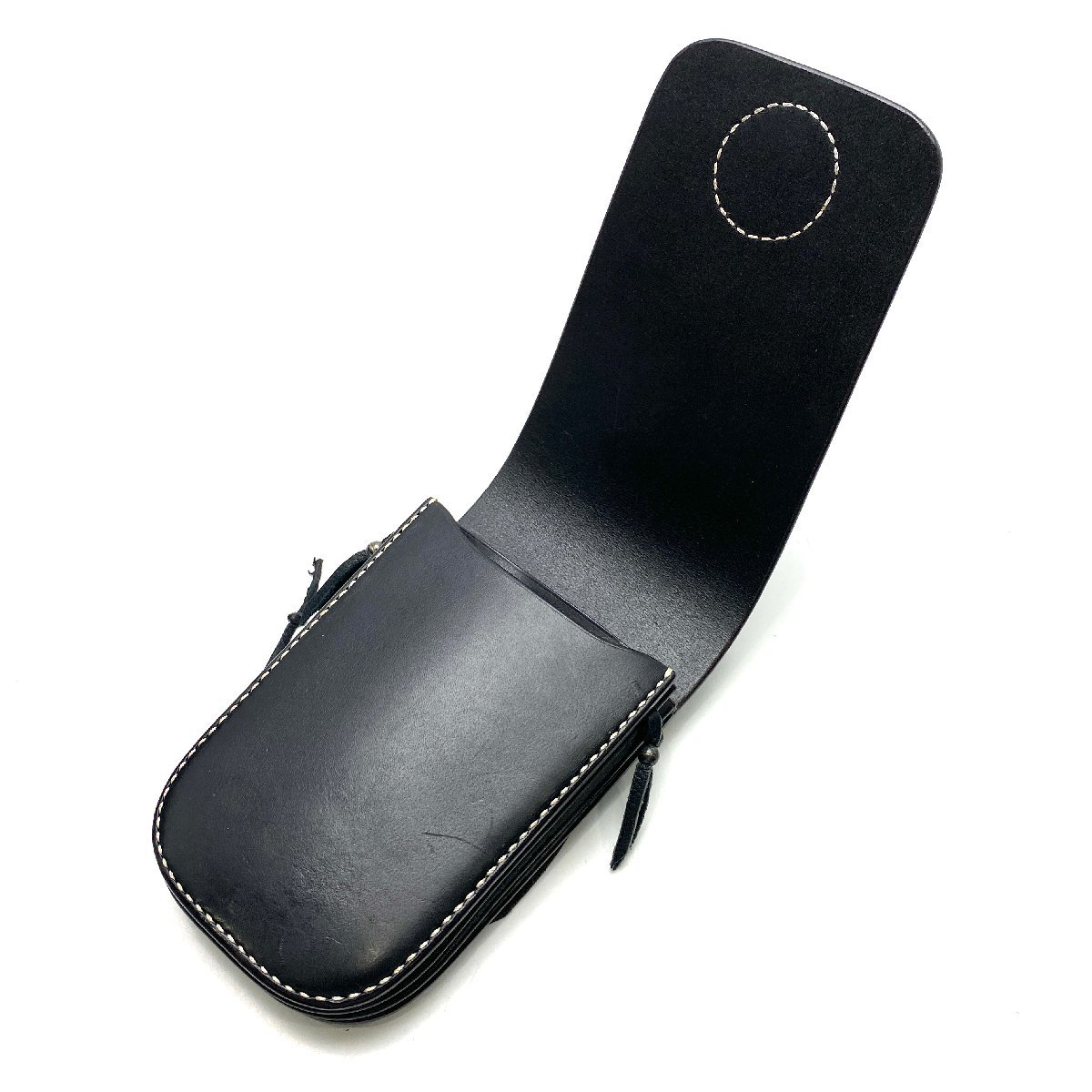 ▲ ハンドクラフトレザー　CALF メディスンバッグ　レザー　オリジナル 中古】ハンドクラフトレザー CALF オリジナル メディスンバッグ ベルト