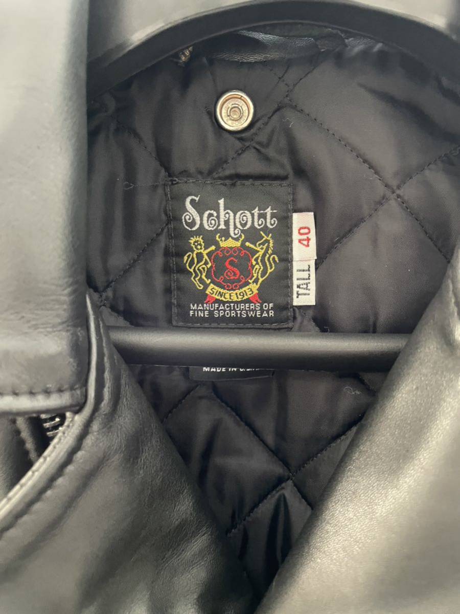 Schott 613 ust 40 Lサイズ 日本人向けのカスタム！ Made in USA 