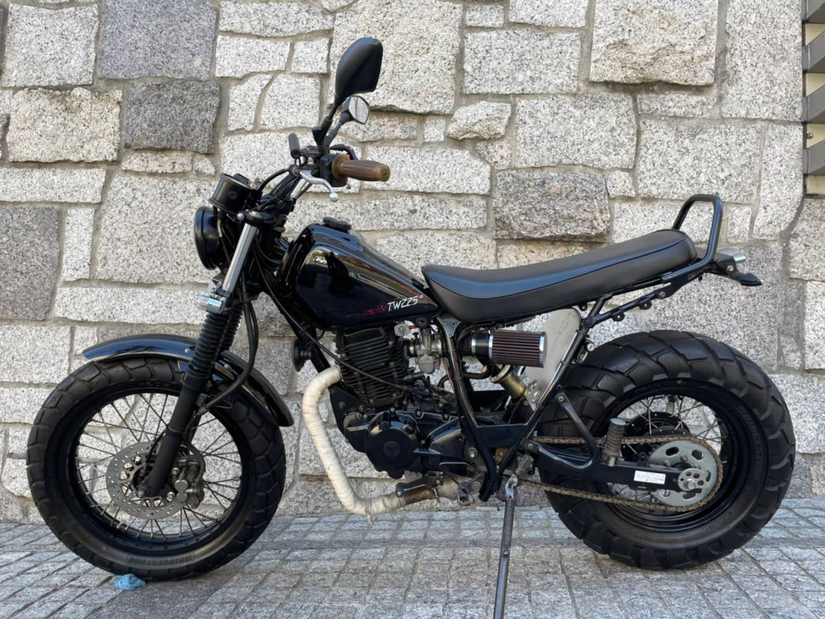 YAMAHA ヤマハ TW225 BA-DG09J スカチューン　カスタム 実動車 絶好調　GB250 グラストラッカー SR FTR TW200　兵庫県　車体 横浜市〜】YAMAHA ヤマハ TW225 BA-DG09J スカチューンカスタム車 実