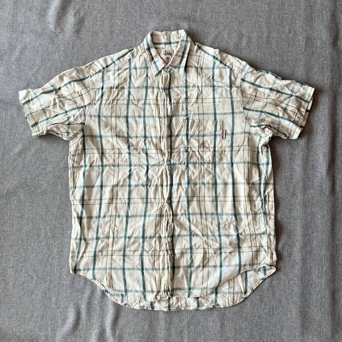 90s コムデギャルソンオム異素材シャツ美品グッドイナフ STUSSY