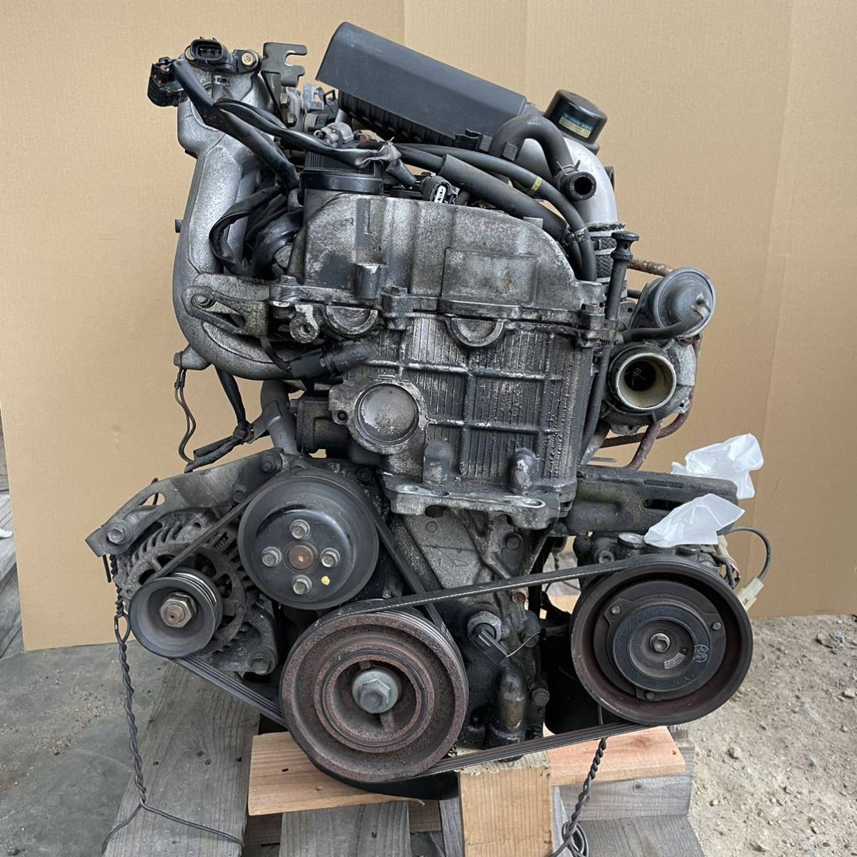 実働車外し】 4気筒 ターボ JB-DET エンジン本体 ムーブ ムーヴ L152S 