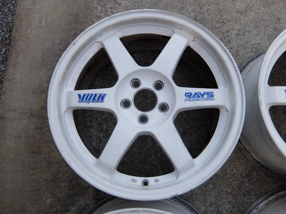 RAYS TE37 ホワイト 17インチ 17×7.5JJ 5H オフセット +48 PCD100 軽量 