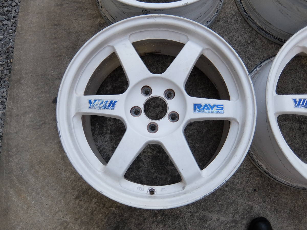 RAYS TE37 ホワイト 17インチ 17×7.5JJ 5H オフセット +48 PCD100 軽量 