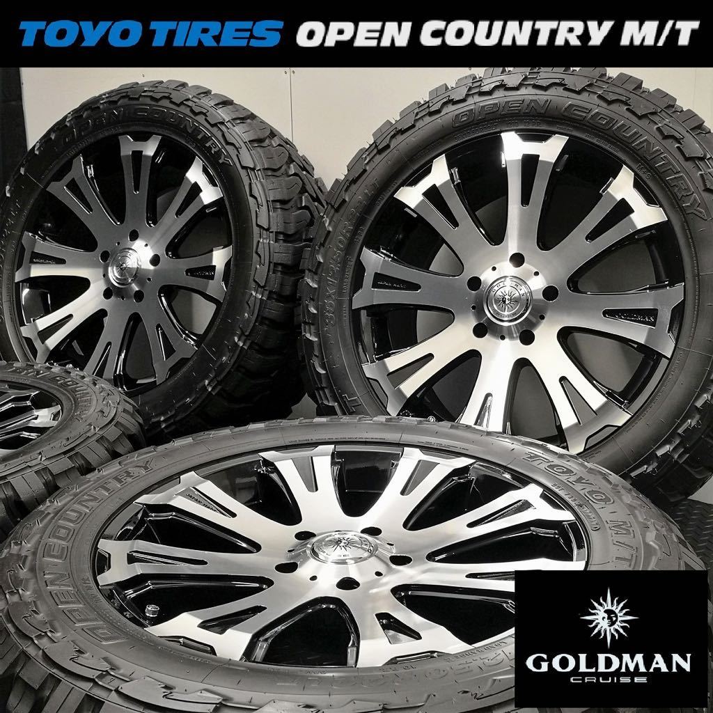 □深溝美品□35×12.50R22 OPEN COUNTRY M/T&GOLDMAN CRUISE TITAN 4本 