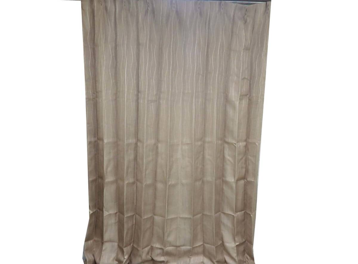 【在庫処分品】遮光3級カーテン150×230cm 2枚入 ベージュ 裏地付きカーテン 形状記憶