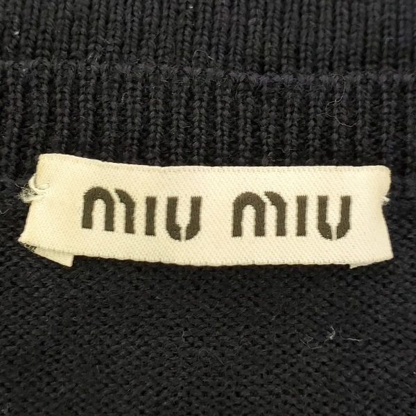 ミュウミュウ miumiu カーディガン サイズ38 S - ダークネイビー