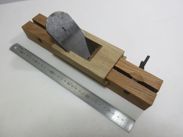 ◆特大自在面取り鉋 かんな 秀寿 一枚刃 刃身幅 61㎜ 刻印あり 現状渡し
