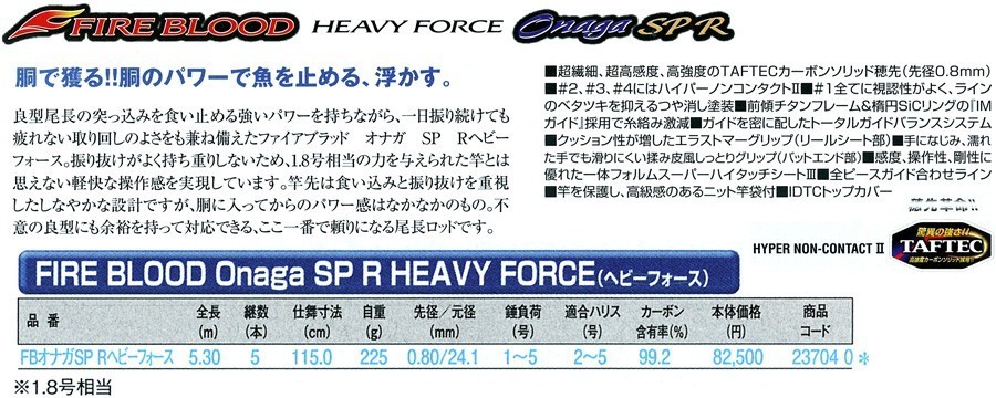 シマノ ファイアブラッド ヘビーフォース オナガ SP R 1.8号相当 シマノ ファイアブラッド ヘビーフォース オナガ SP R 1.8号相当