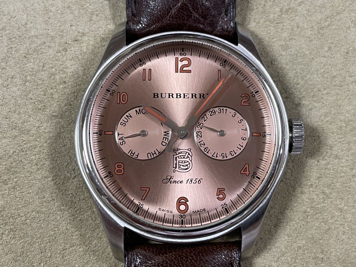 超希少・サーモンピンク文字盤】BURBERRY バーバリー BU1602 
