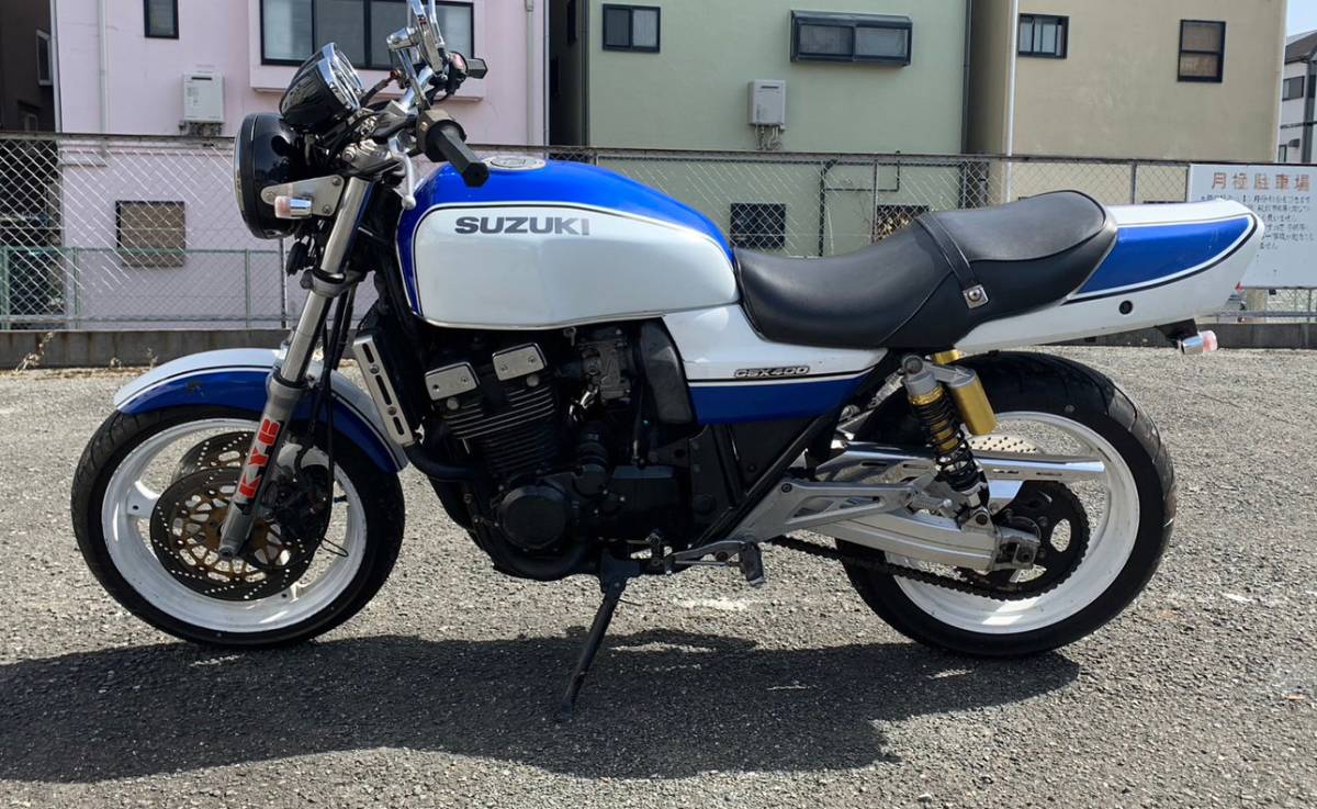 GSX400インパルス GK79A 希少クーリーカラー 白ホイール 車検付き