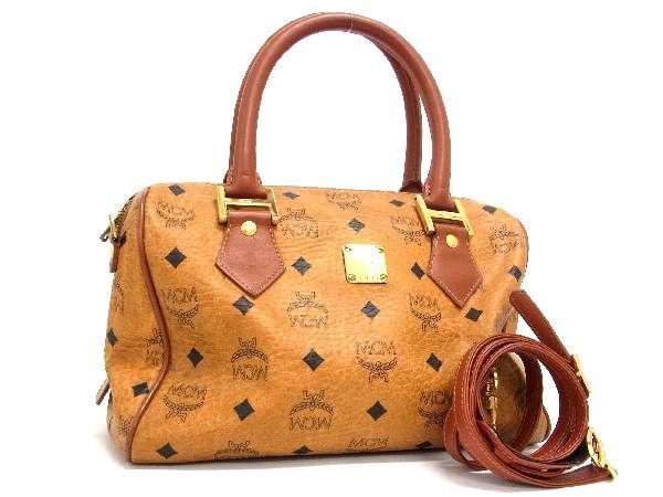ブランド別 MCM エムシーエム モノグラム ヴィセトス柄 レザー クロス