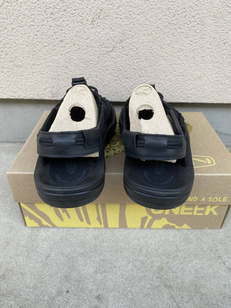 未使用 KEEN UNEEK LEATHER US9 ブラック 1017060 キーン 