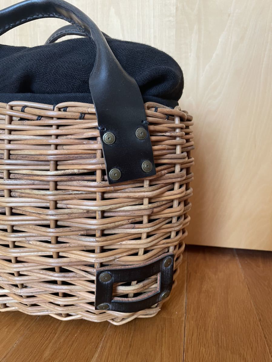 ebagosかごバッグ エバゴス ebagos かごバッグ 黒 黒ベルベット（日本