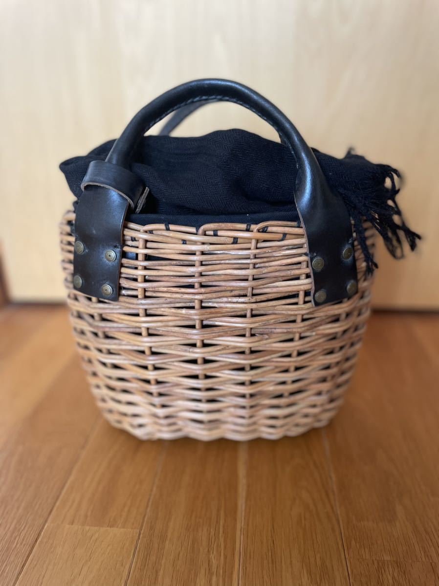 ebagosかごバッグ エバゴス ebagos かごバッグ 黒 黒ベルベット（日本