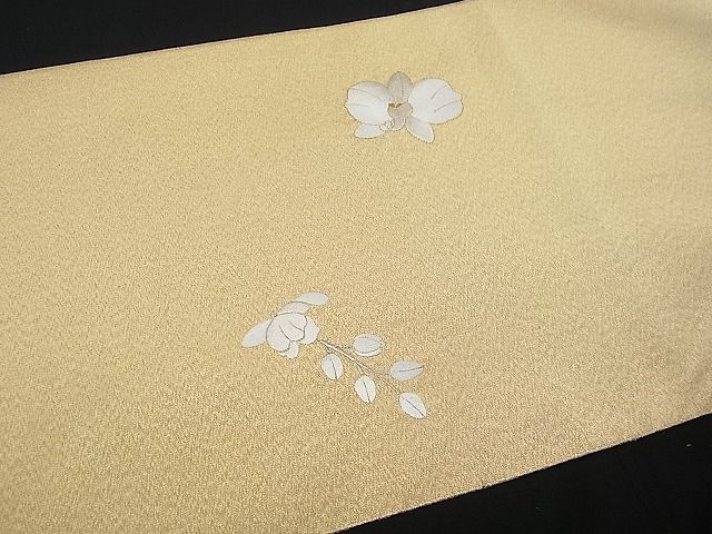 逸品 太鼓柄袋帯 正絹 流水鴛鴦花文 草花文 乱菊 平和屋着物□