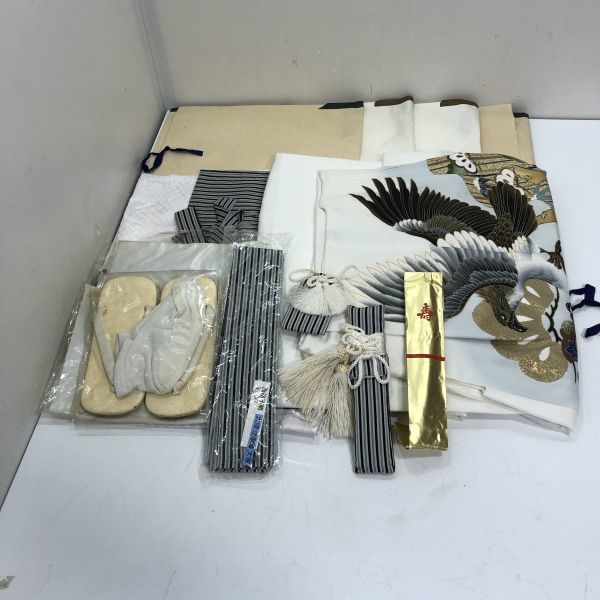 袴 小物 セット 5才用 男の子 七五三 白 鷹 草履 AA0310大325/0328