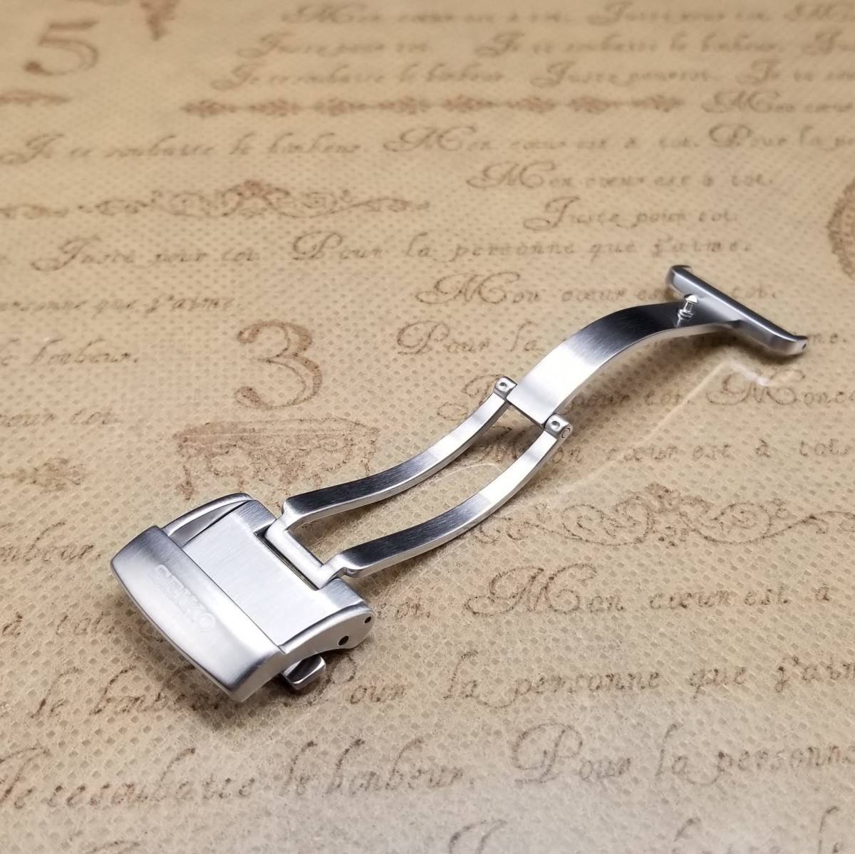 純正 SEIKO セイコー 7T82-0AE0 レザーベルト用 バックル 尾錠幅 18mm シルバー色 B23S51SA00W