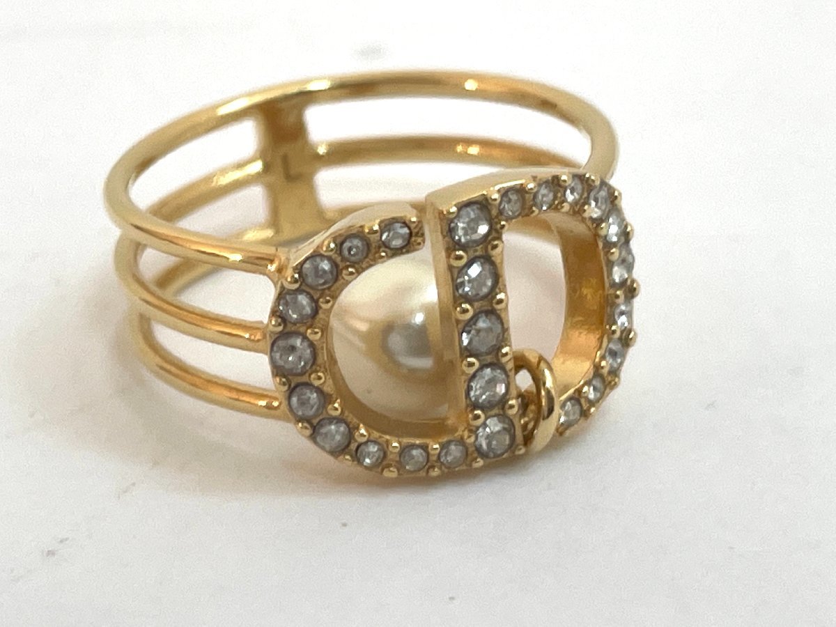 美品】Christian Dior クリスチャンディオール アイコンメタルリング 