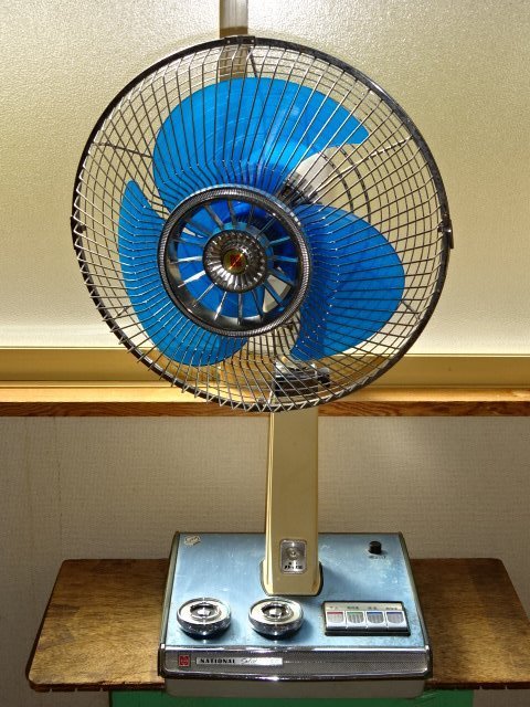 美品 National ナショナル 扇風機 F-30N1J 3枚羽根 昭和レトロ 扇風機 昭和レトロ ナショナル National 3枚羽根 - 30cm アンティーク
