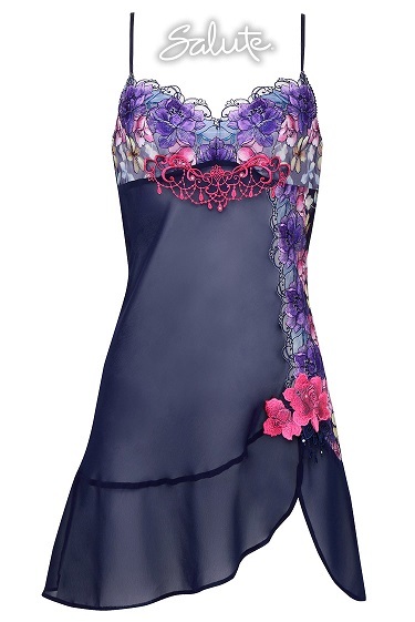 ◆新品・タグ付◆Wacoal/ワコール◆サルート 63-チリ-◆スリップ◆M-80◆ネイビー/KO◆STJ263◆