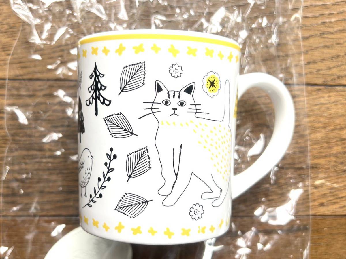 [新品] マグカップ キャラクター 猫 ホワイト イラスト コップ 雑貨 インテリア キッチン グッズ 北欧 ペット_1