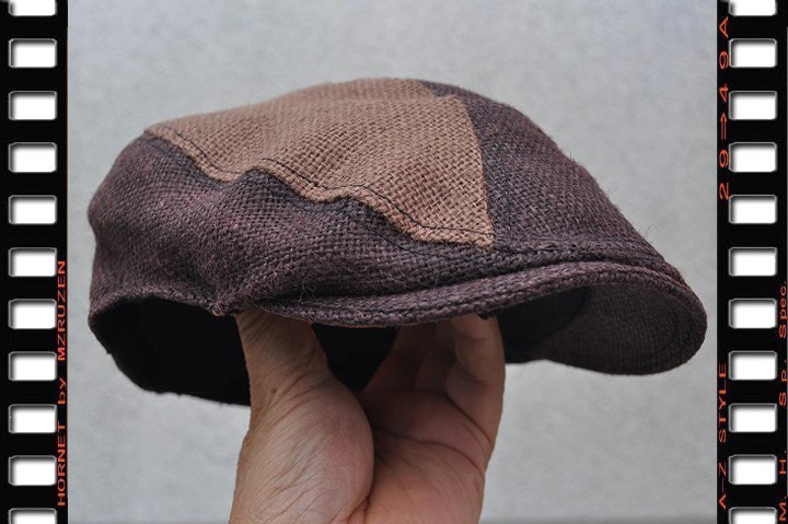 ▼ニューヨークハットBURLAP”１９００”TWO TONEヘンプDBR/BR新品