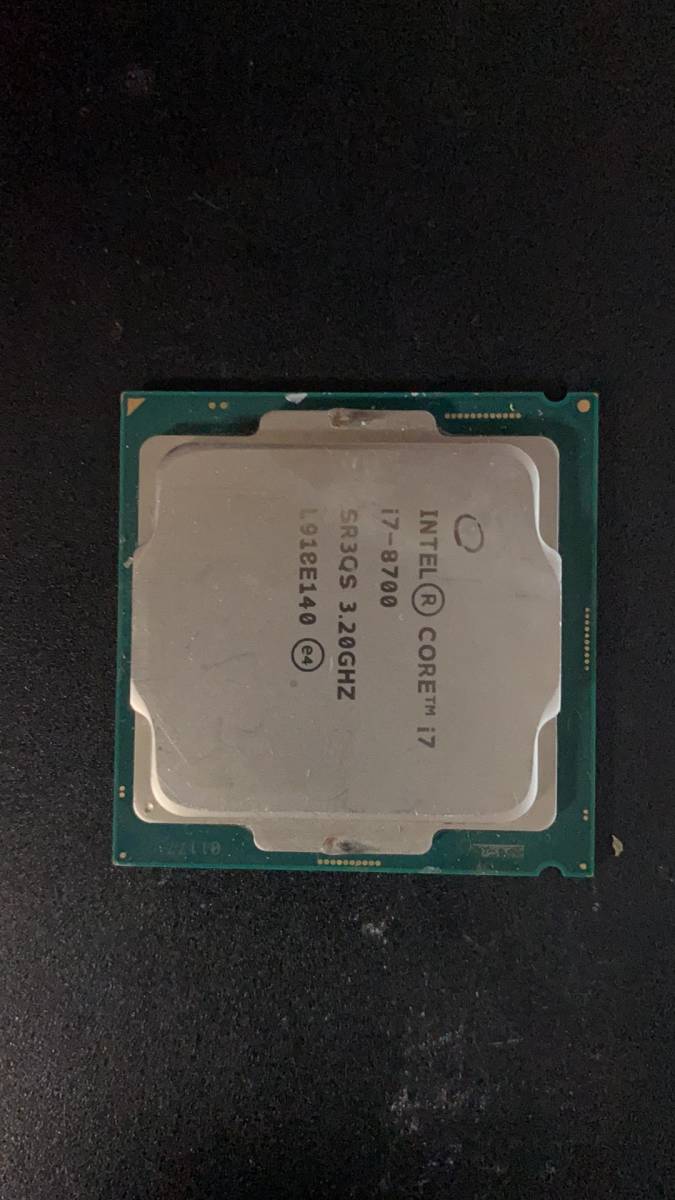 Intel I7-8700 LGA 1151 中古分解品 BIOS起動確認 社内管理番号B89