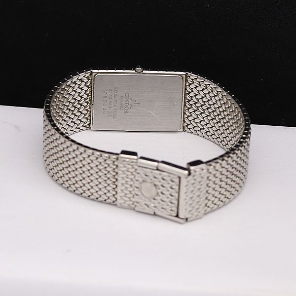 セイコー 2F70-5331 クレドール シルバー クオーツ 腕時計 SEIKO