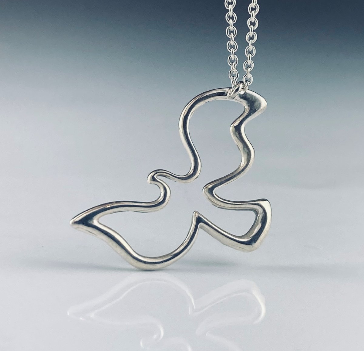 77】TIFFANY & CO. ティファニー バードモチーフ 鳥 ネックレス 925