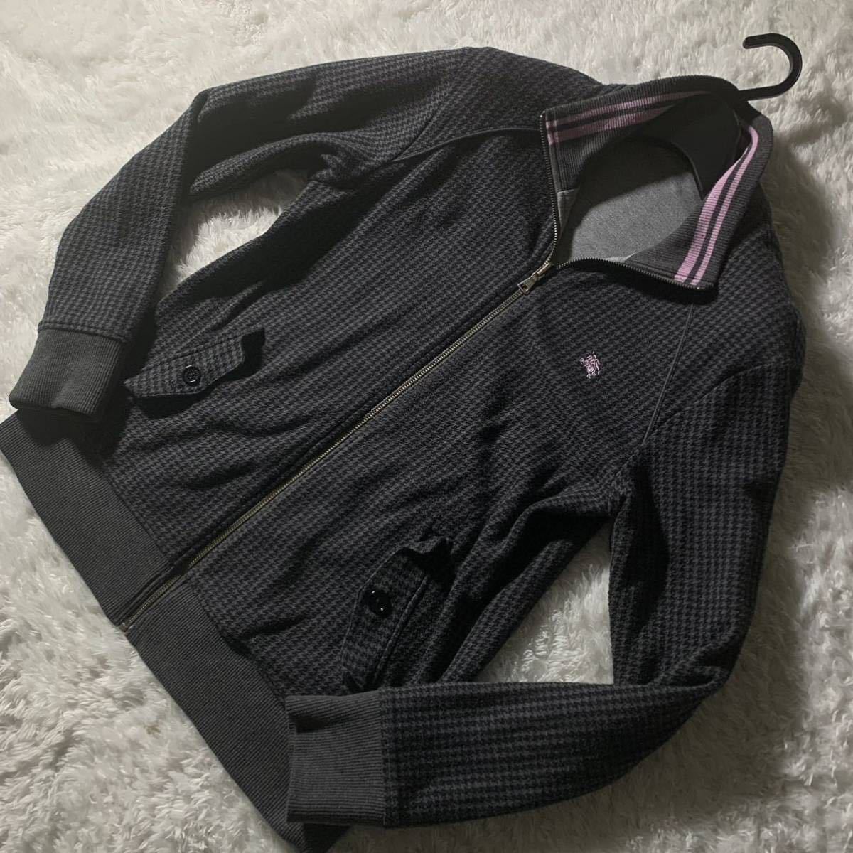 1☆美品・Lサイズ BURBERRY BLACK LABEL リバーシブル ジップアップ
