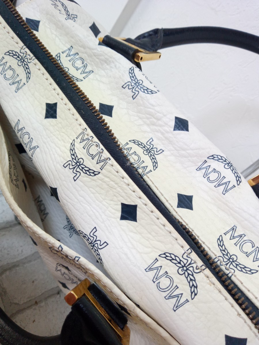 MCM ミニボストン - エムシーエム レザー ハンドバッグ ヴィセトス 