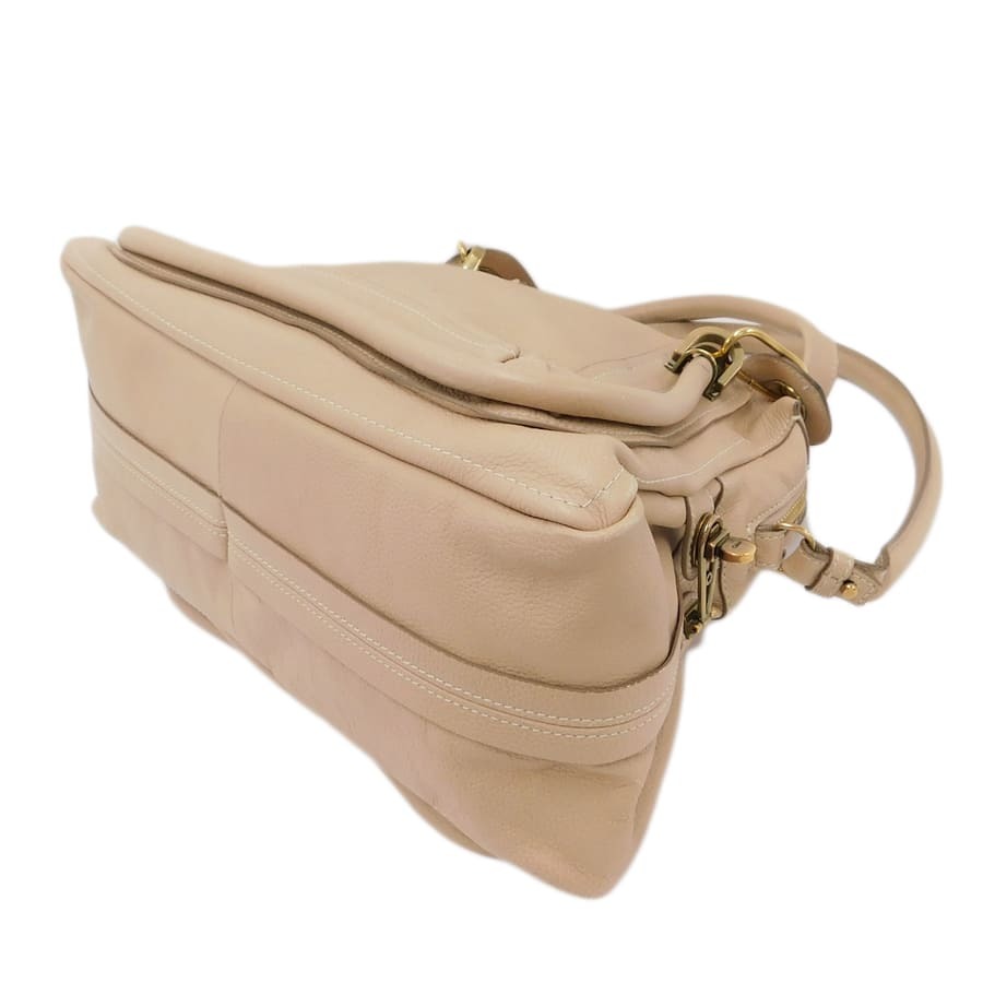 クロエ レザー Chloe ベージュ ハンドバッグ パラティ 美品 2WAYバッグ