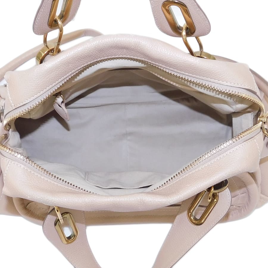 クロエ レザー Chloe ベージュ ハンドバッグ パラティ 美品 2WAYバッグ
