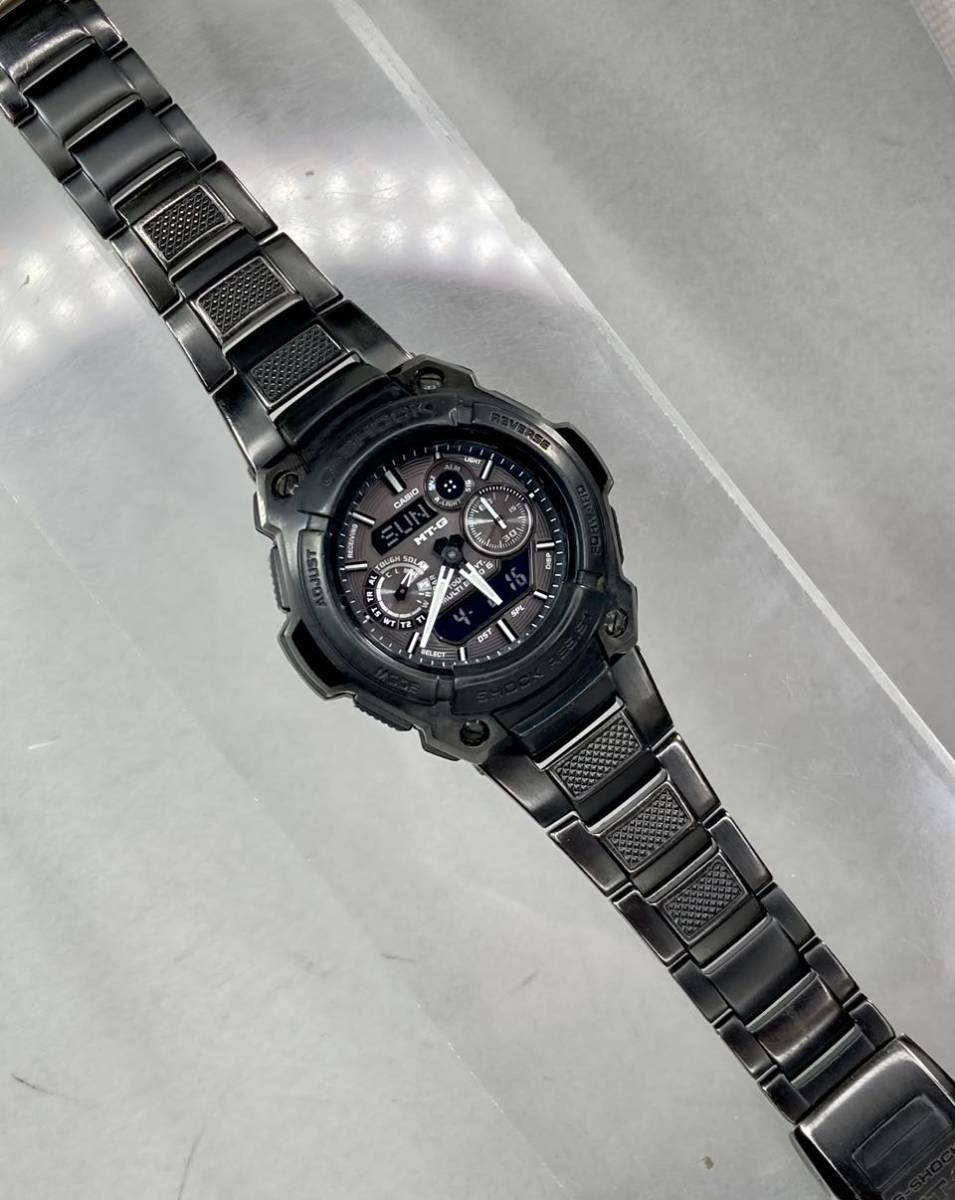 美品G-SHOCK MTG-1500B-1A1JF MT-G タフソーラー 電波受信 電波 