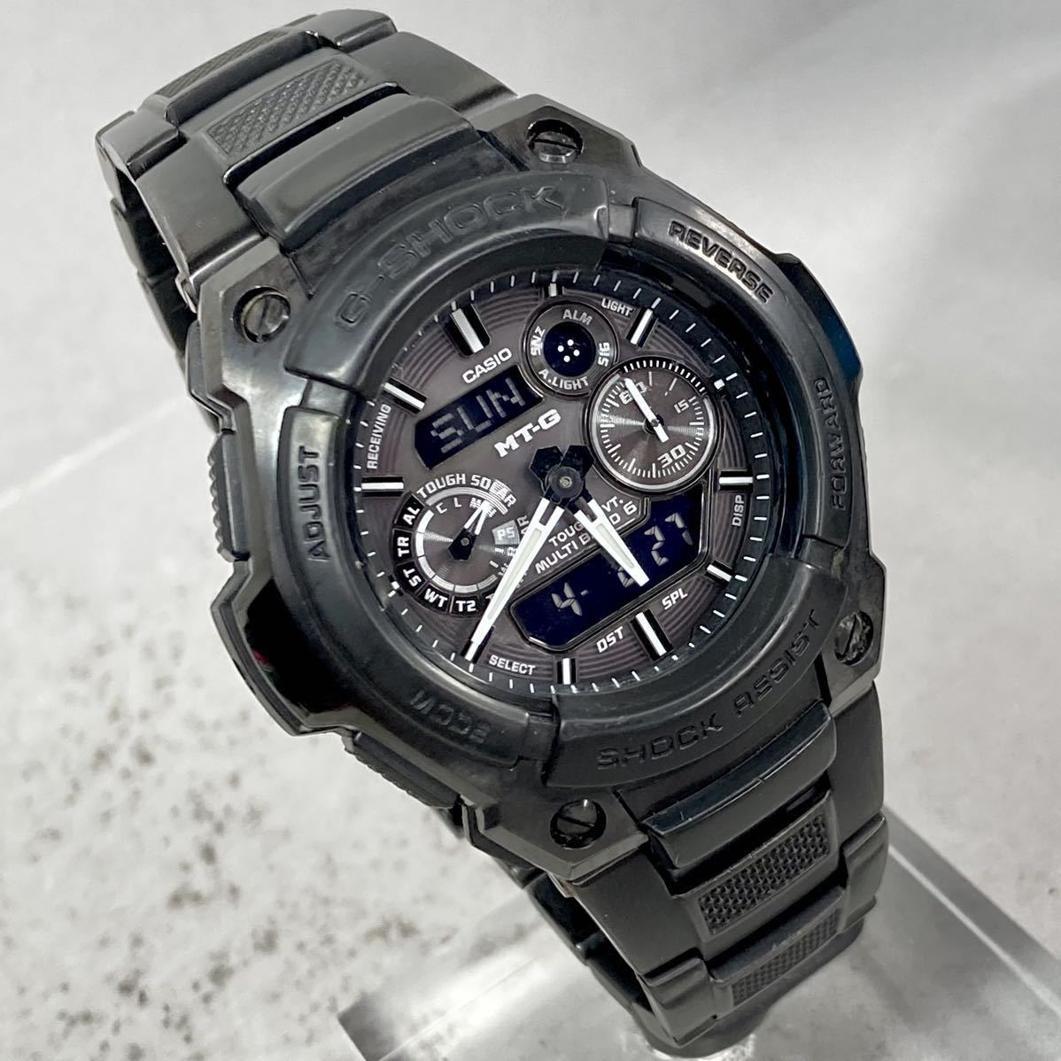 美品G-SHOCK MTG-1500B-1A1JF MT-G タフソーラー 電波受信 電波 