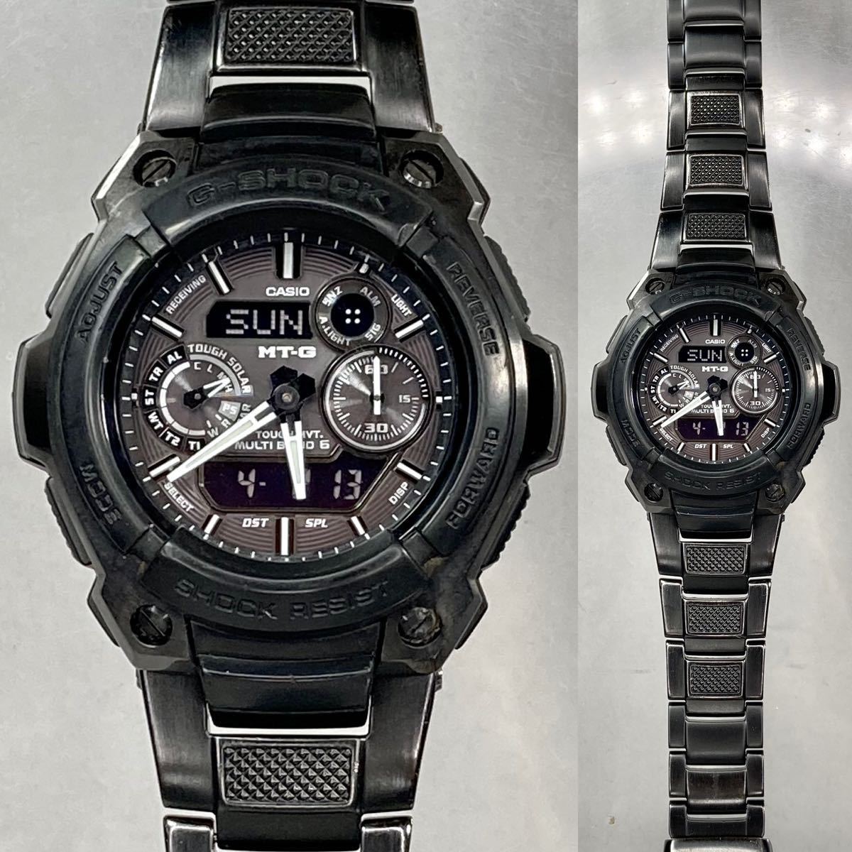美品G-SHOCK MTG-1500B-1A1JF MT-G タフソーラー 電波受信 電波 