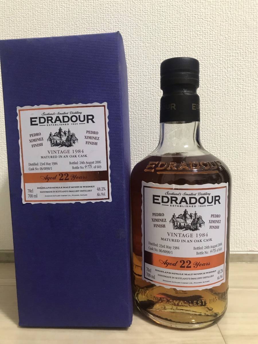 エドラダワー・ペドロヒメネスフィニッシュ22年/1984 48.2% 700ml 箱付き