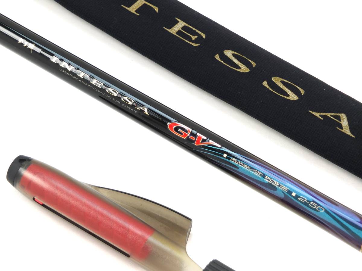 ☆がまかつ がま磯インテッサGⅤ 2号－50 竿袋、バランサー尻栓付 美品