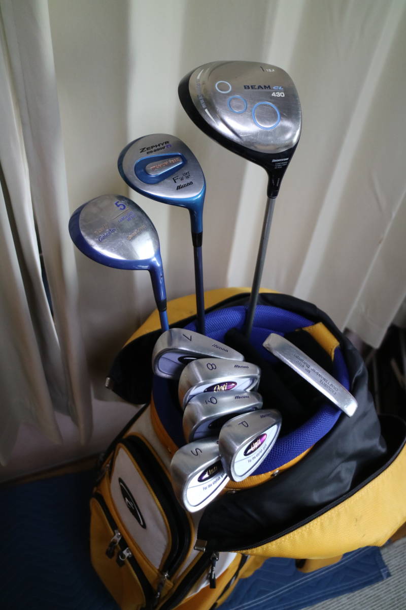 レディース用　格安クラブセット　ブリジストン・ミズノ製クラブセット　ダンロップ　ハイブリッドキャディーバック付き