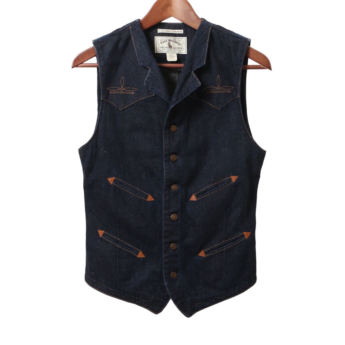 200着限定 Limited Edition RRL デニムベスト XS アメリカ製 ポロ 