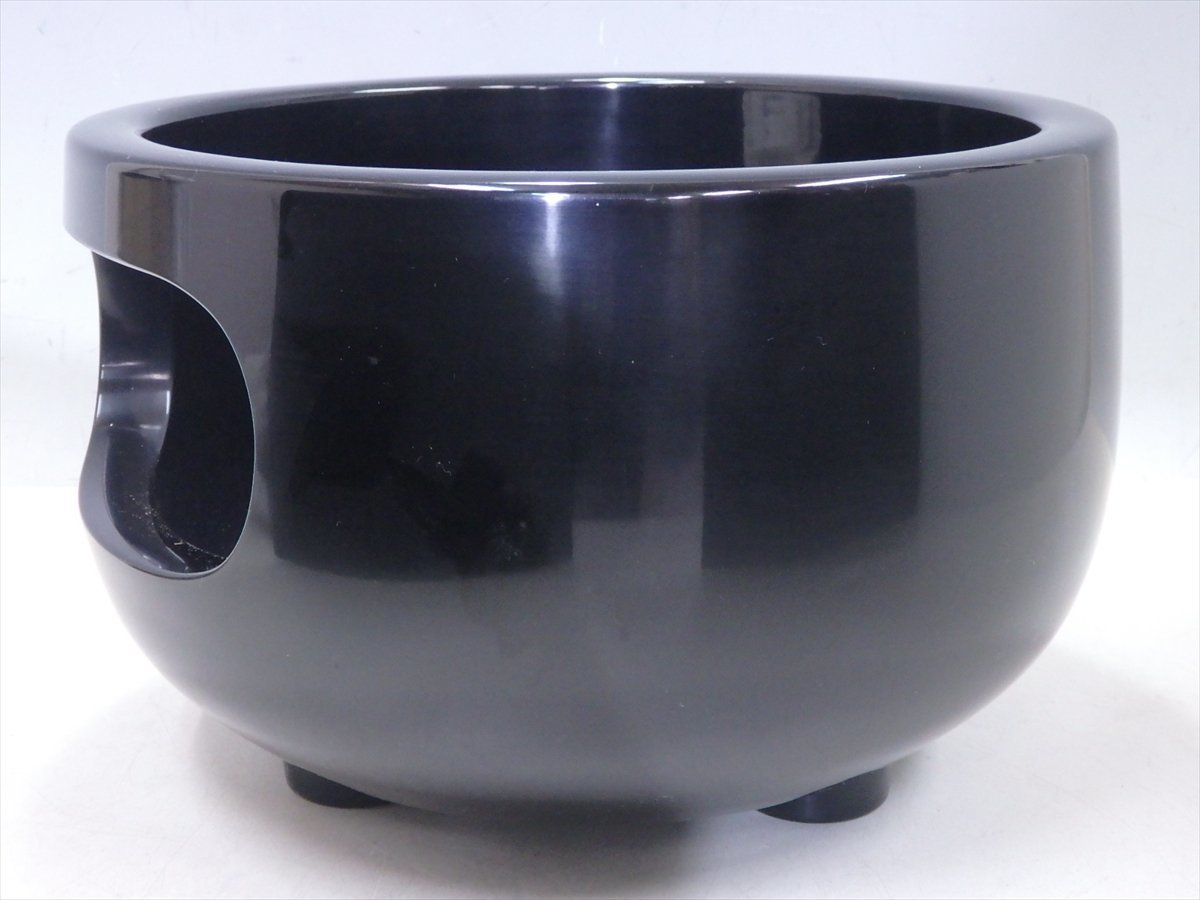 状態良好 月松斎 眉風炉 真塗 土風炉 最大径31cm 高さ19.7cm 茶道具
