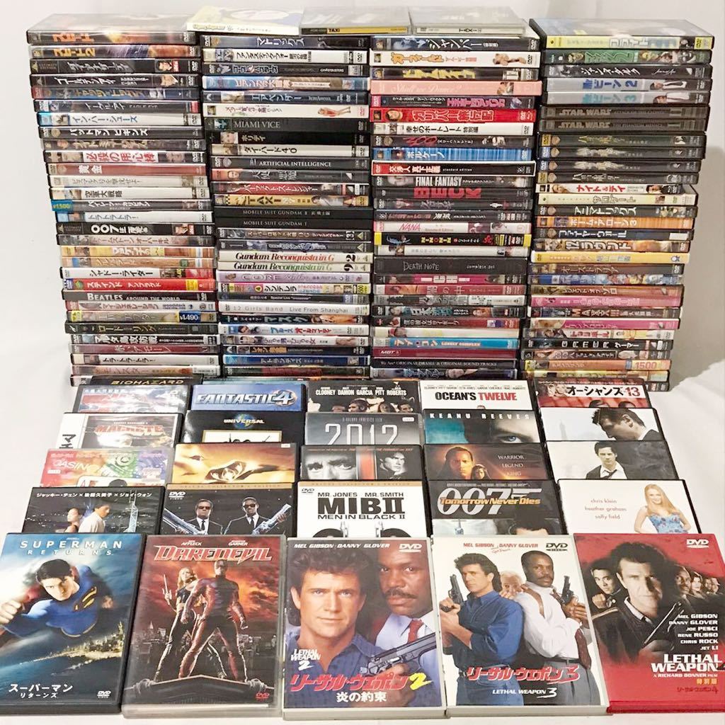 DVD 映画 邦画 洋画 LIVE アニメ アクション コメディ SF 特撮 ラブロマンス スポーツ 人気 名作 約150本 大量 セット まとめて レア 希少