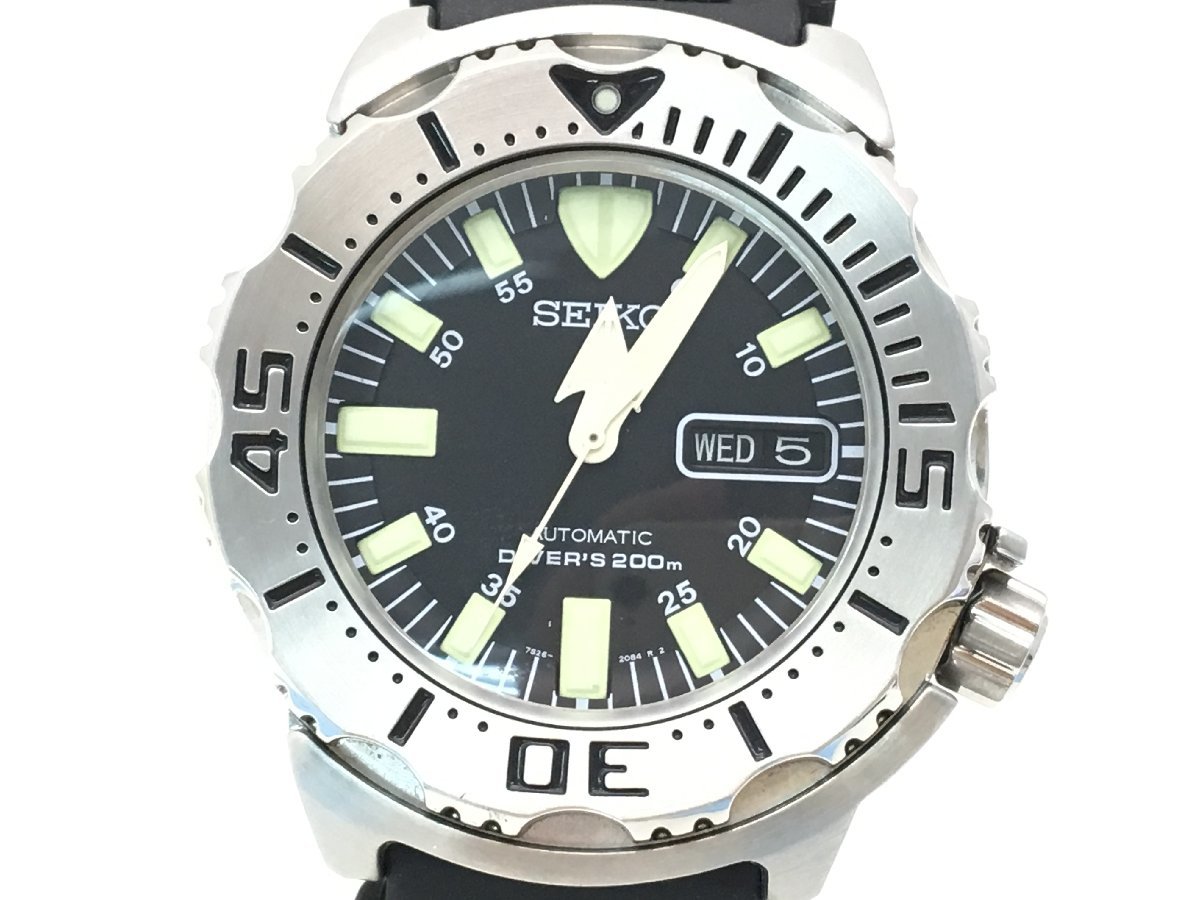SEIKO ダイバーズ ブラックモンスター 7S26-0350 自動巻き 腕時計