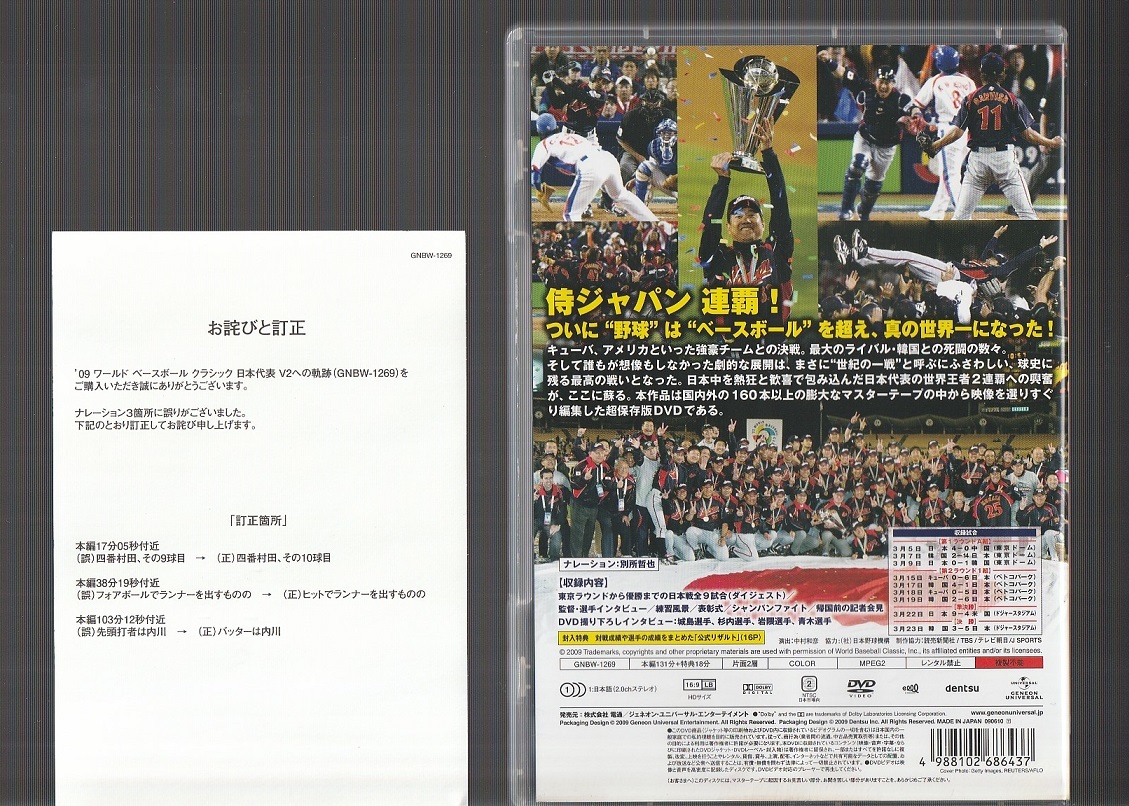 World Baseball Classic 2009 - MLB - ESPN WBC 09 WORLD BASEBALL