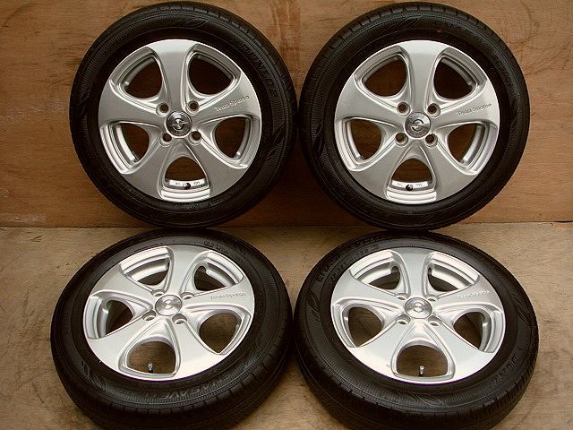 軽用・スパルコ アルミ&20年製ダンロップ・EC300+　155/65R14中古4本SET 4.5J+43N-BOX・N-ワゴン/タント・ムーブ/スペーシア・ワゴンR他