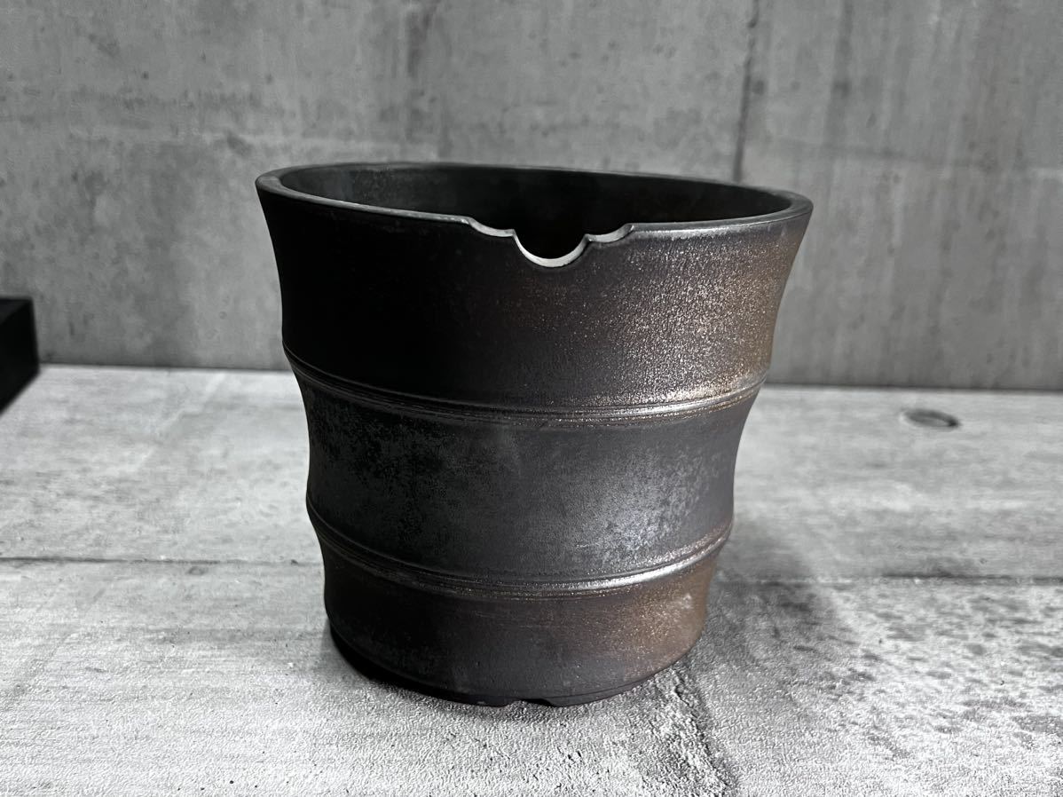 中川智治 カタチ製作所 黒釉 植木鉢 陶器 塊根植物 コーデックス B060手作植木鉢素八九陶器 Lサイズ検索（カタチ製作所 RLF 塊根植物